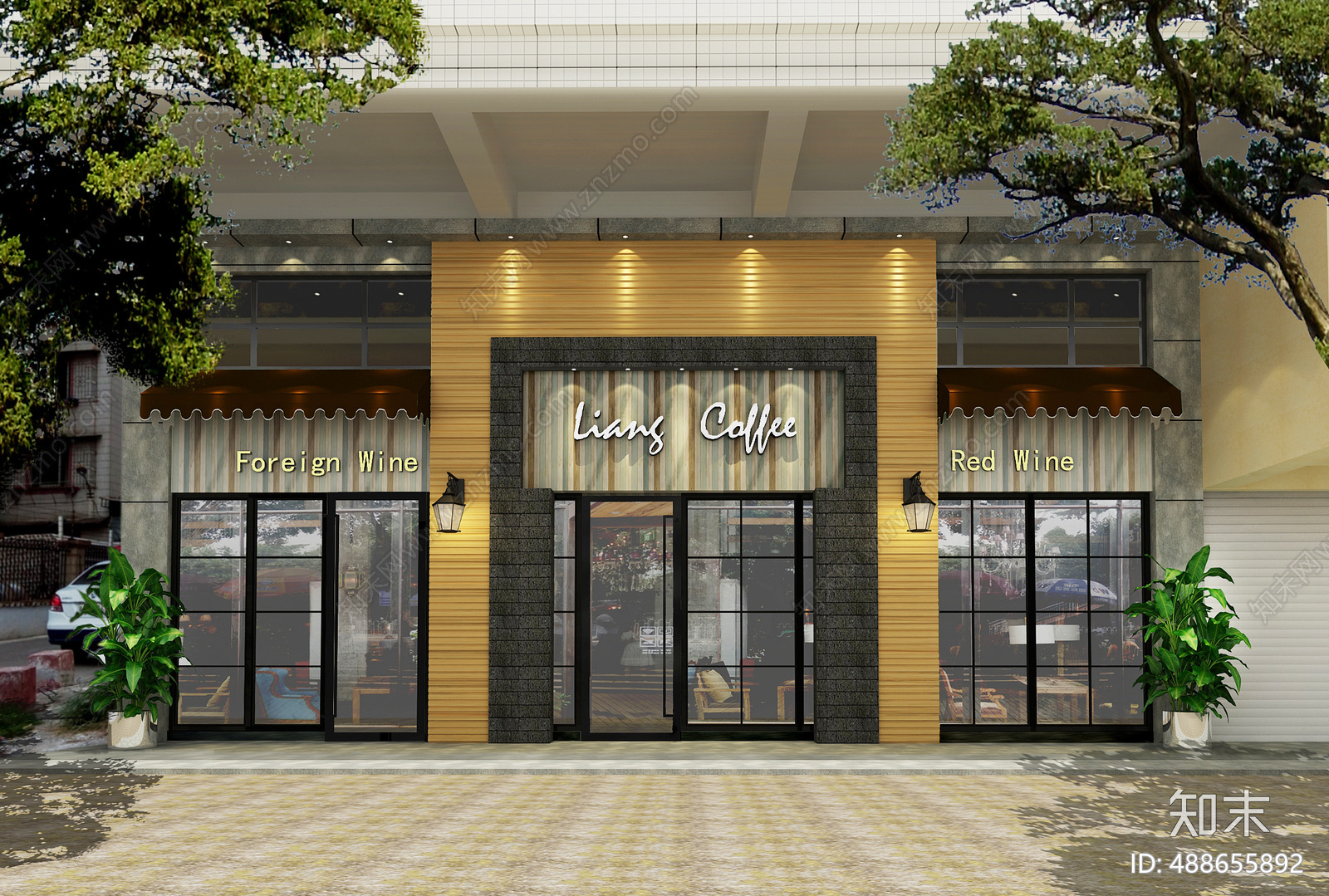 现代西餐厅cad施工图下载【ID:488655892】