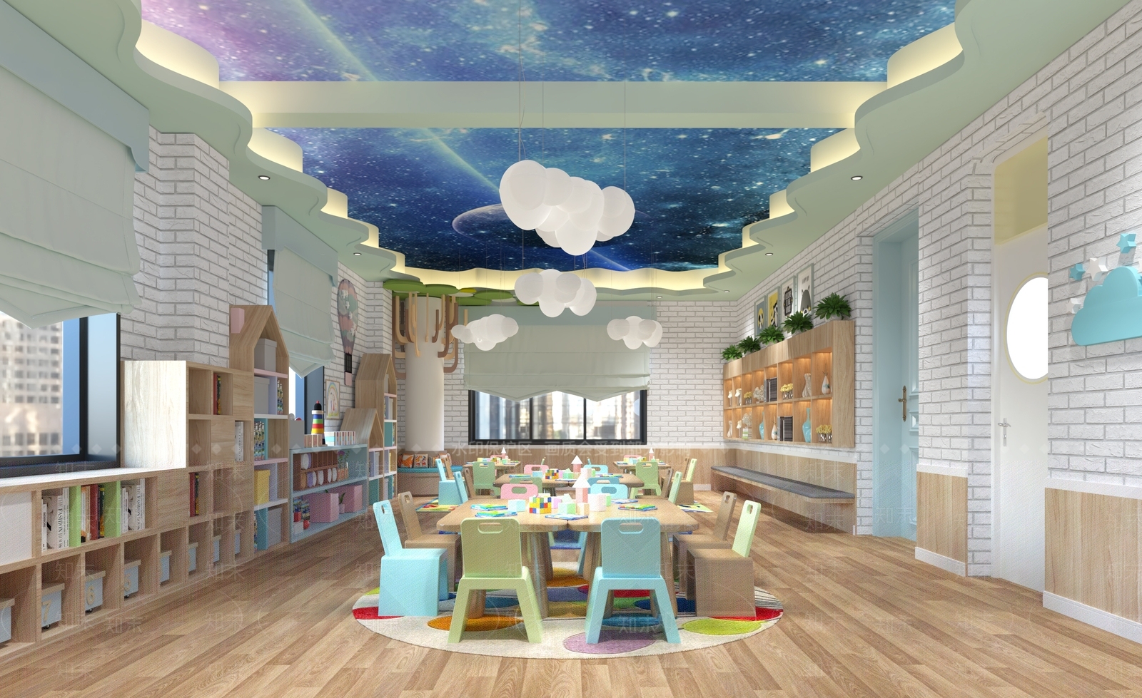 现代幼儿园3d模型下载【id:388668927】