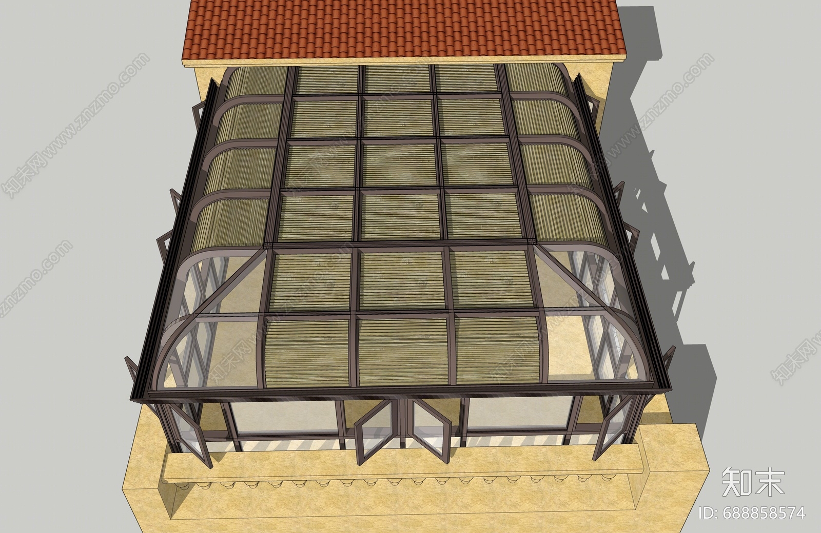 现代阳光房SU模型下载【ID:688858574】