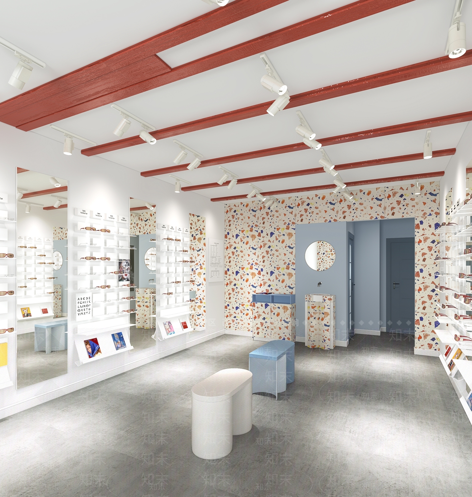 【3D悬赏模型】Plasticiet设计北欧风格眼镜店3D模型下载【ID:388700233】