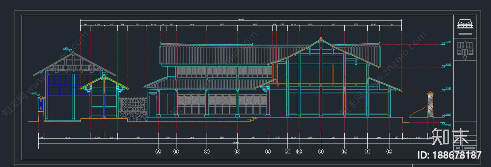 传统古建施工图下载【ID:188678187】