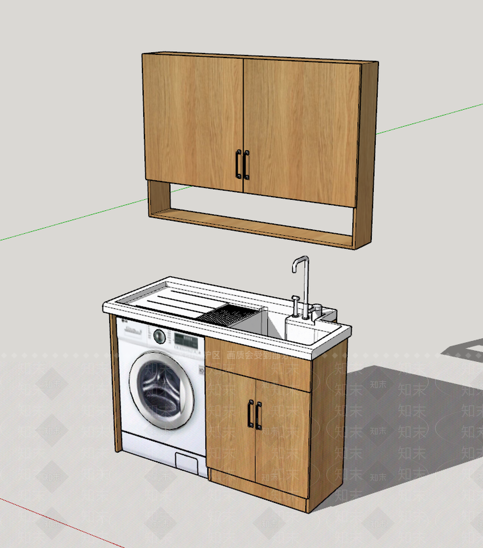 现代风格洗衣柜SU模型下载【ID:688702521】