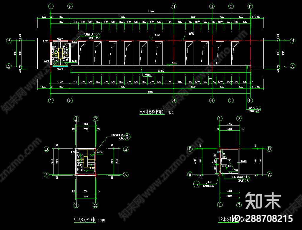 现代学校大门施工图下载【ID:288708215】