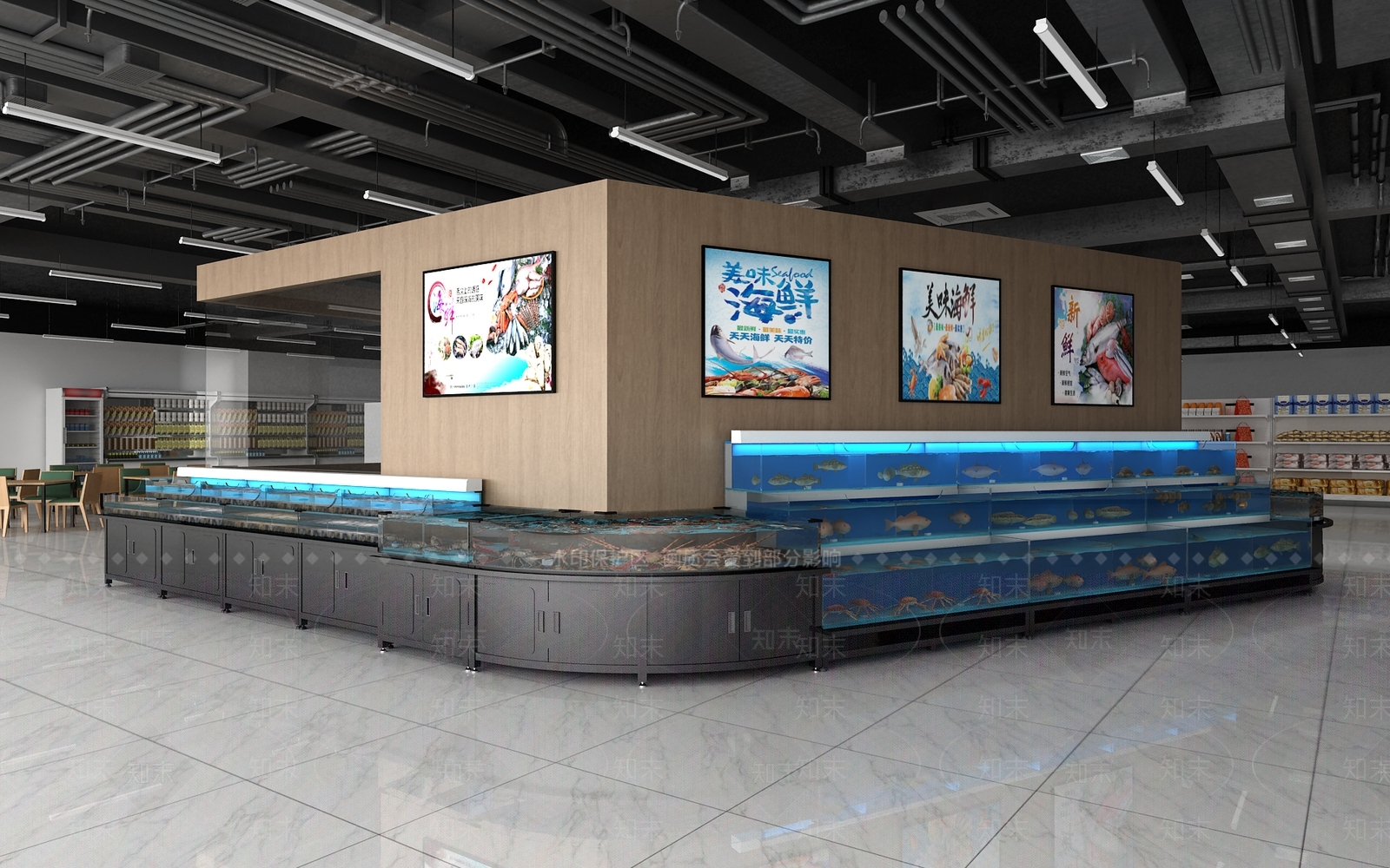 现代超市3D模型下载【ID:288709614】
