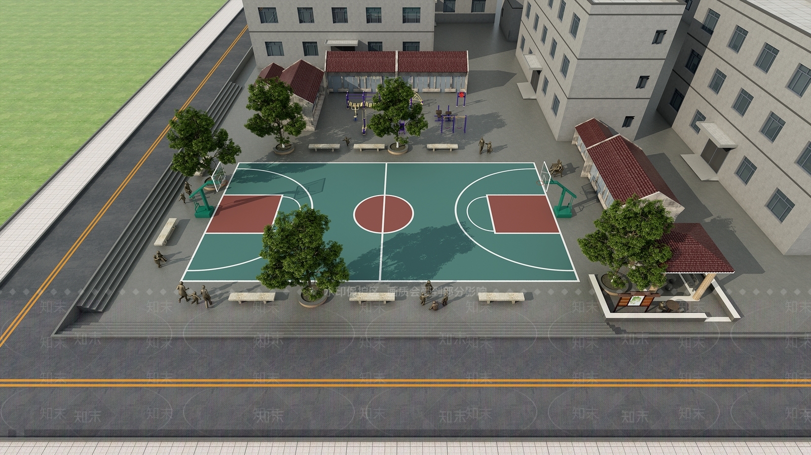 现代老年社区活动中心3D模型下载【ID:288709670】