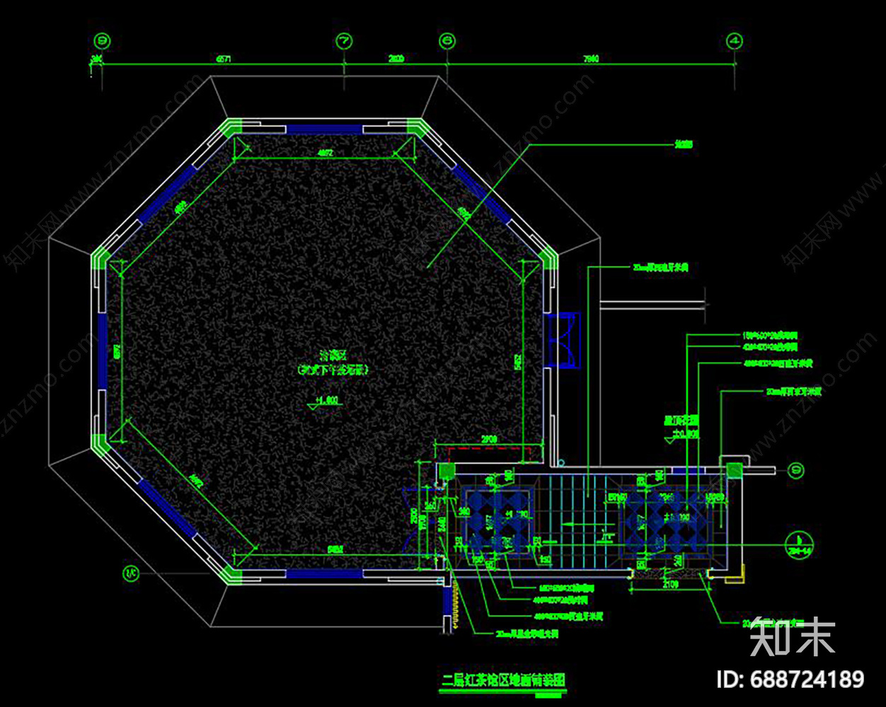 红茶馆cad施工图下载【ID:688724189】