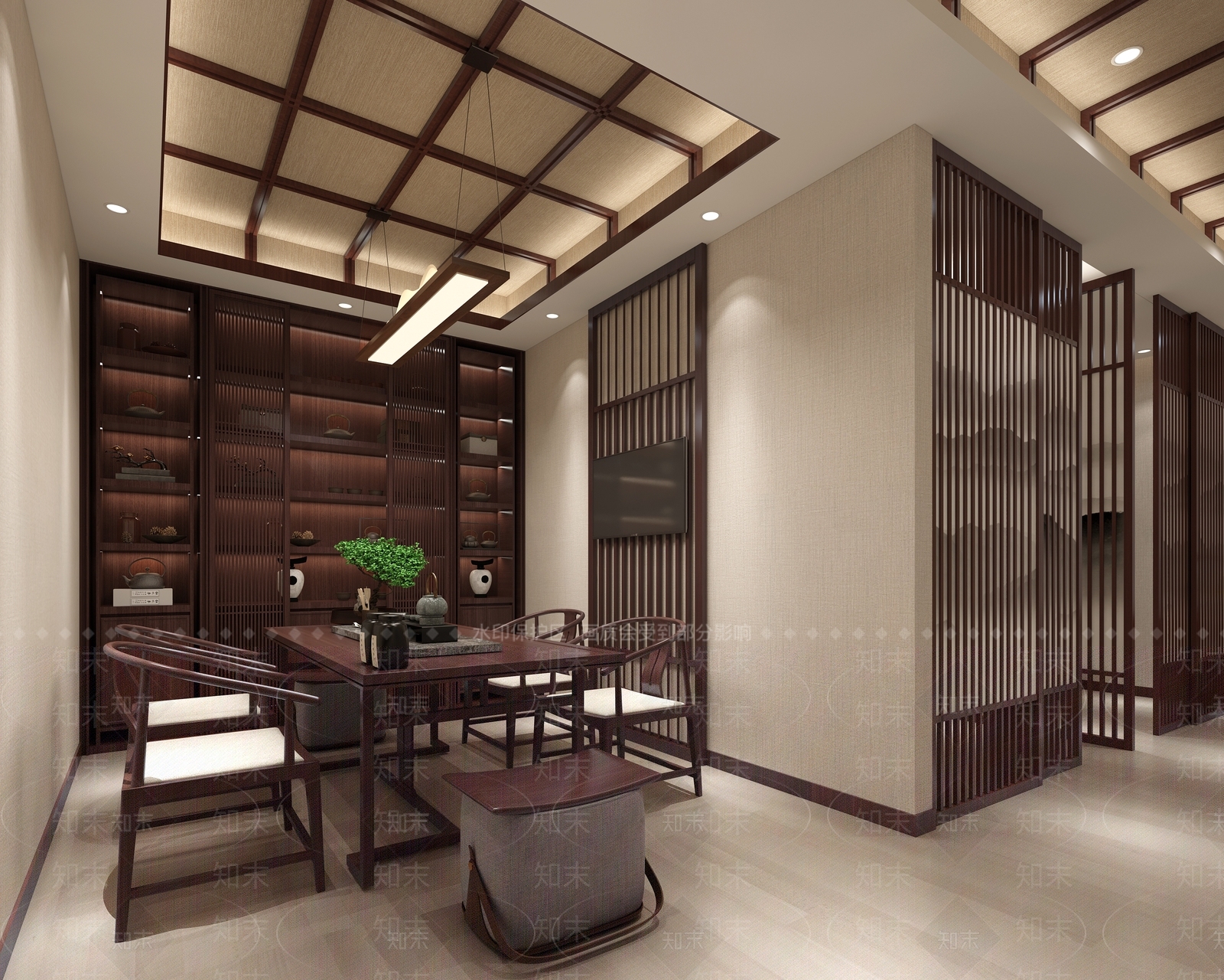 新中式足浴会所3D模型下载【ID:788727149】