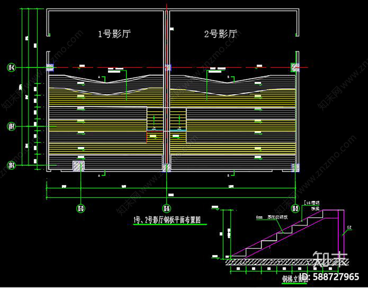 电影院cad施工图下载【ID:588727965】