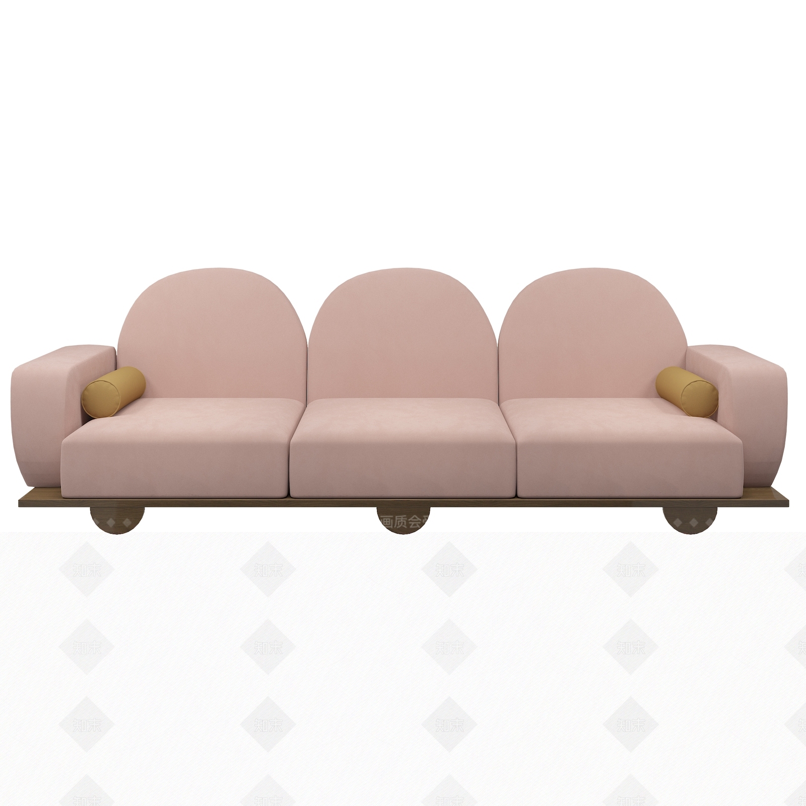 【3D悬赏模型】北欧风格粉色异形沙发3D模型下载【ID:288781024】