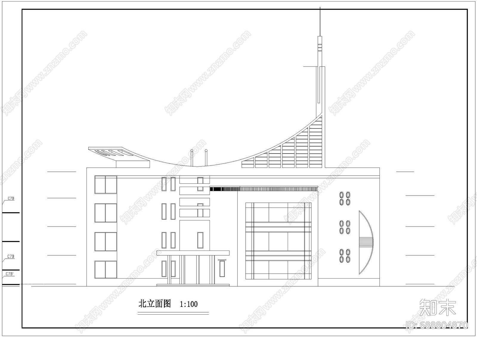 新中式别墅施工图下载【ID:688804870】