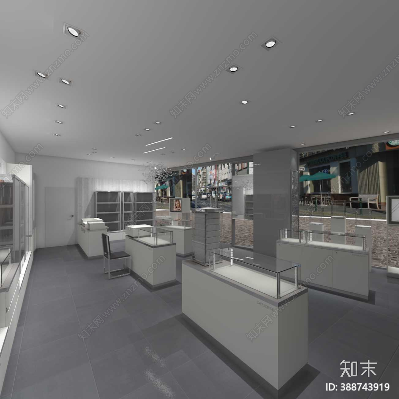 水晶专卖店cad施工图下载【ID:388743919】