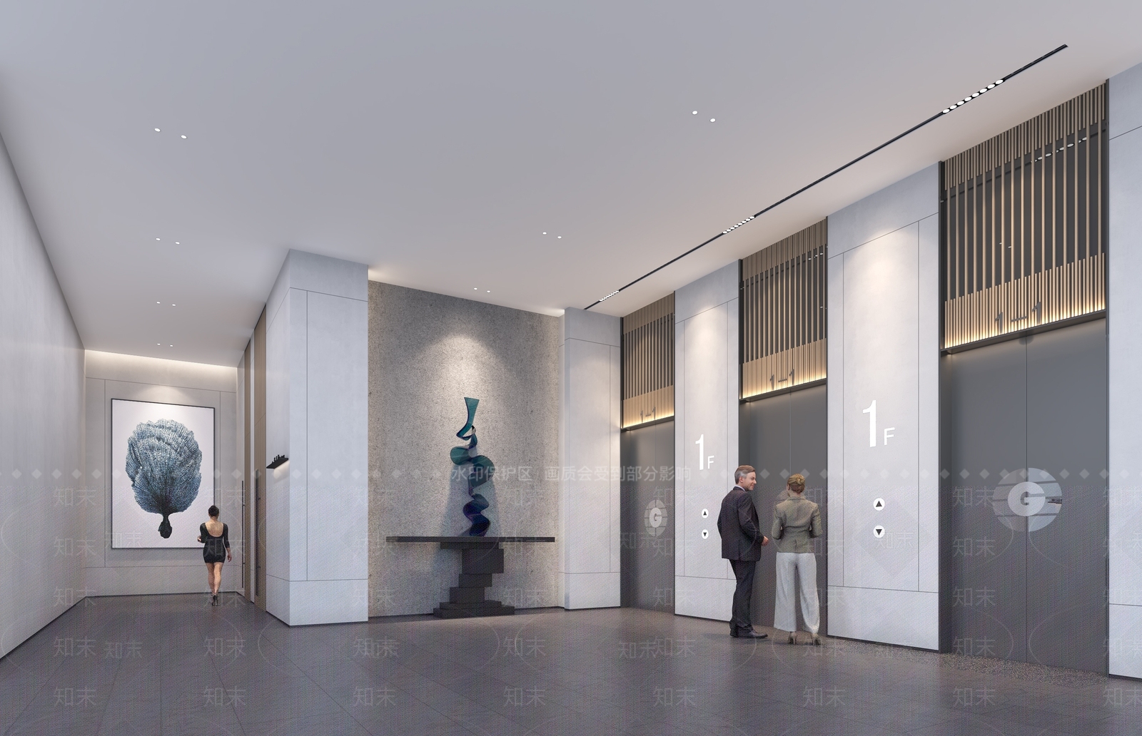 现代公司电梯间3D模型下载【ID:488746061】