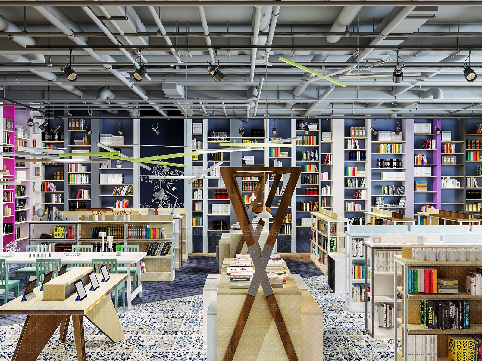 现代书店3D模型下载【ID:788754940】