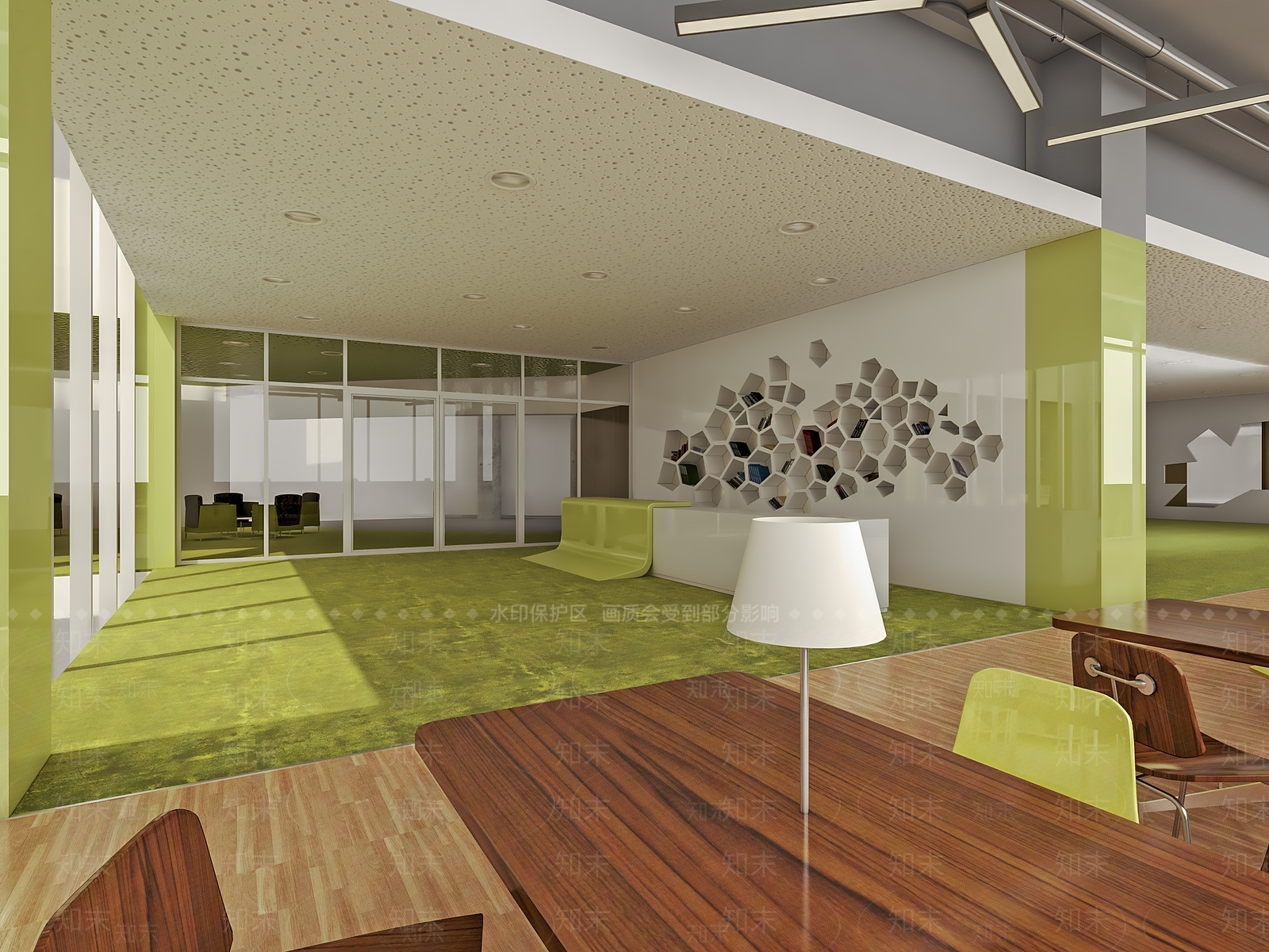 现代图书馆3D模型下载【ID:888775245】
