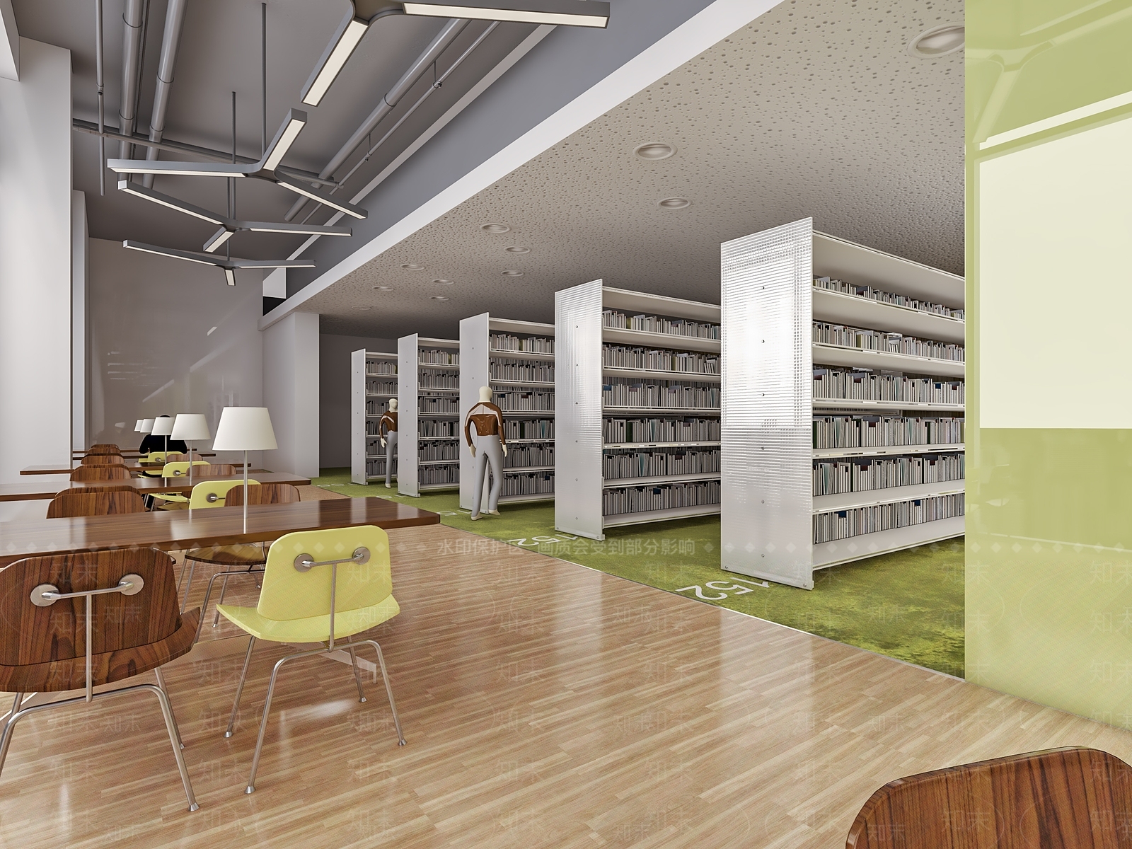 现代图书馆3D模型下载【ID:888775245】