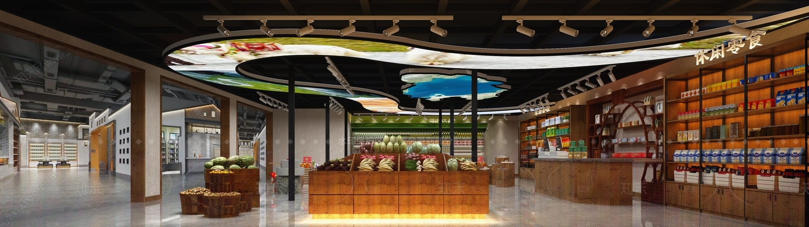 现代超市3D模型下载【ID:588777338】