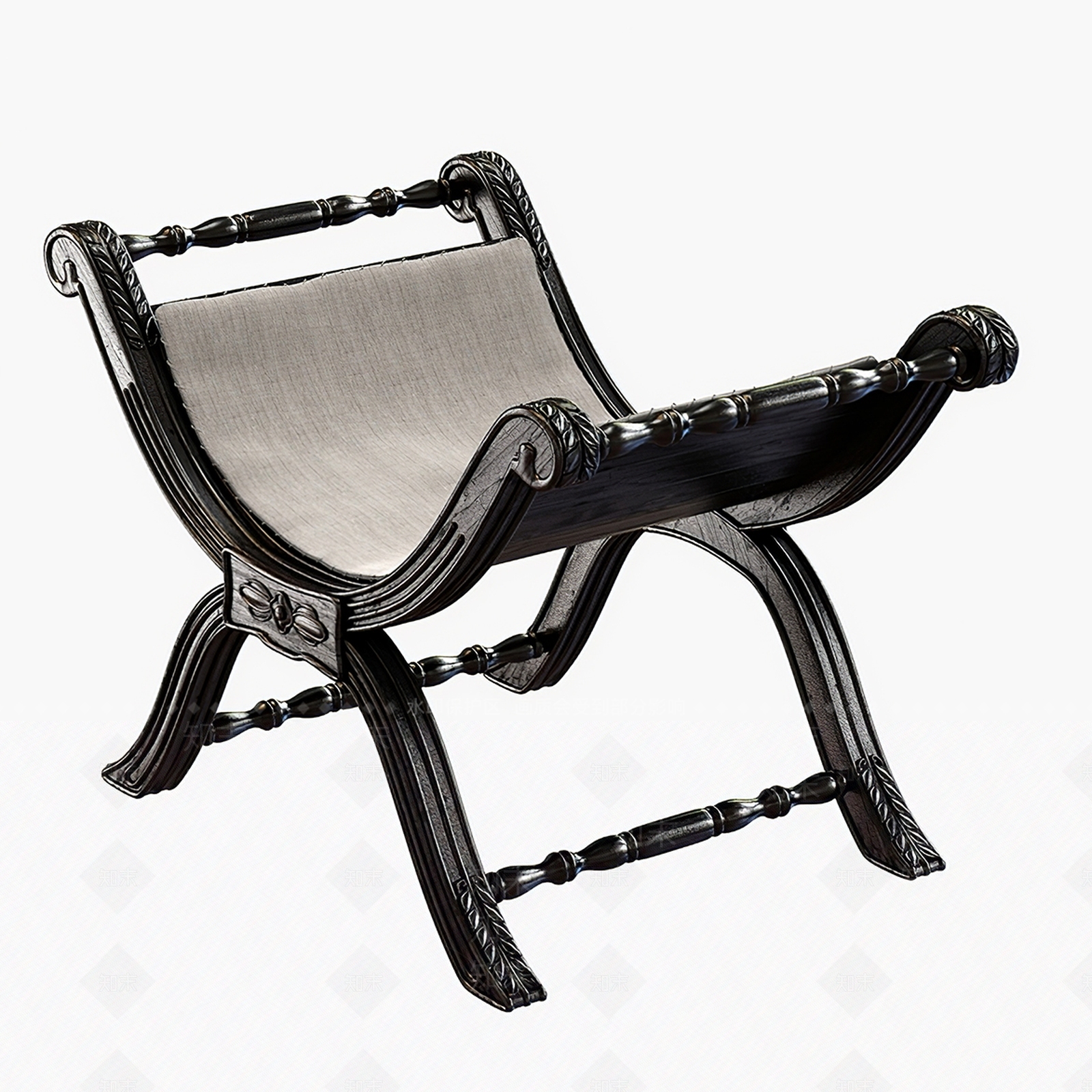 新古典凳子3D模型下载【ID:488799493】