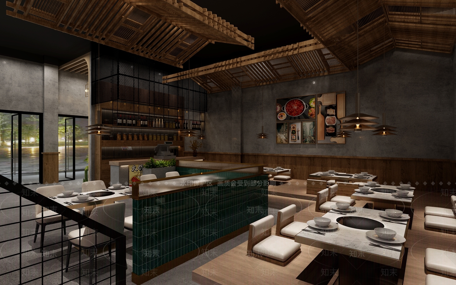 中式火锅店3D模型下载【ID:388805233】