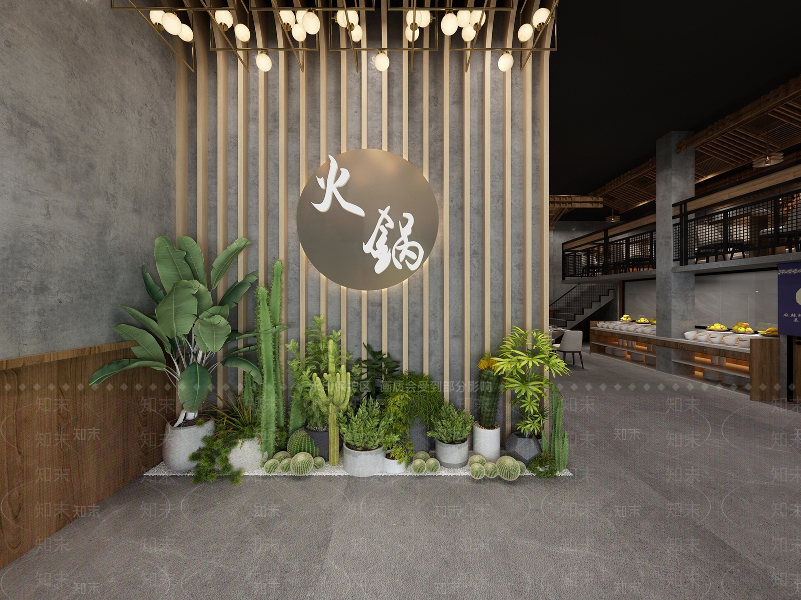 中式火锅店3D模型下载【ID:388805233】