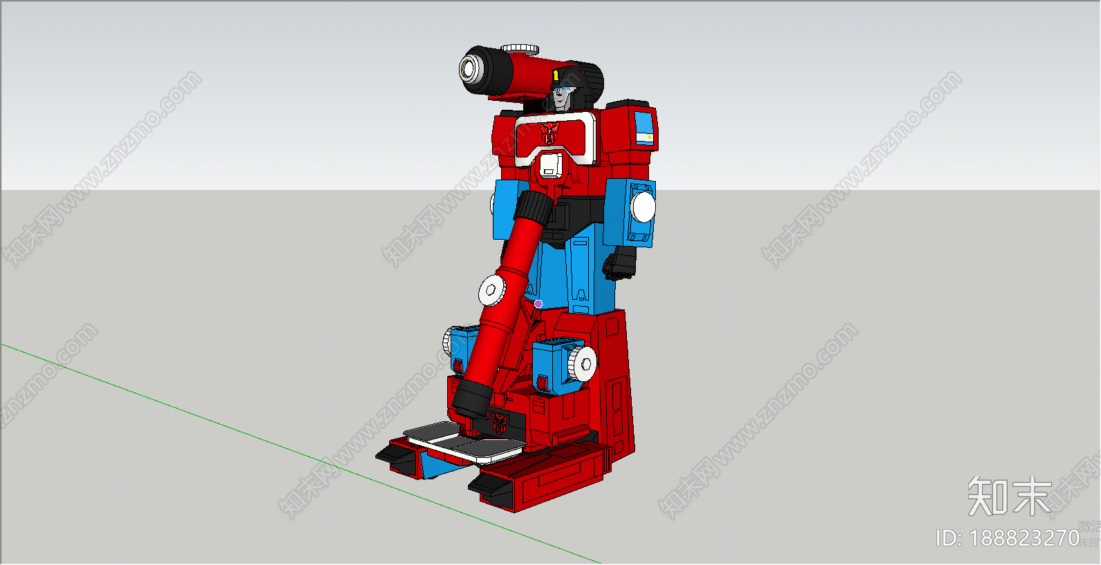 现代玩具机器人SU模型下载【ID:188823270】