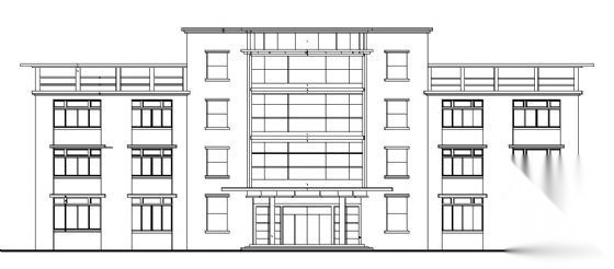 某四层综合楼建筑方案图cad施工图下载【ID:151510113】