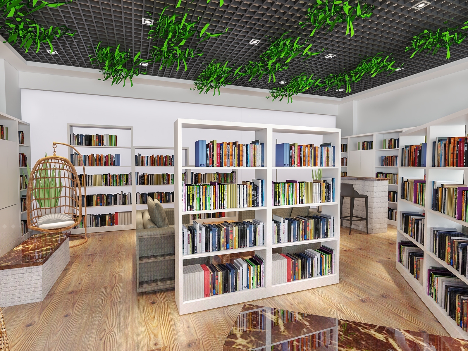 现代书店3D模型下载【ID:788847921】