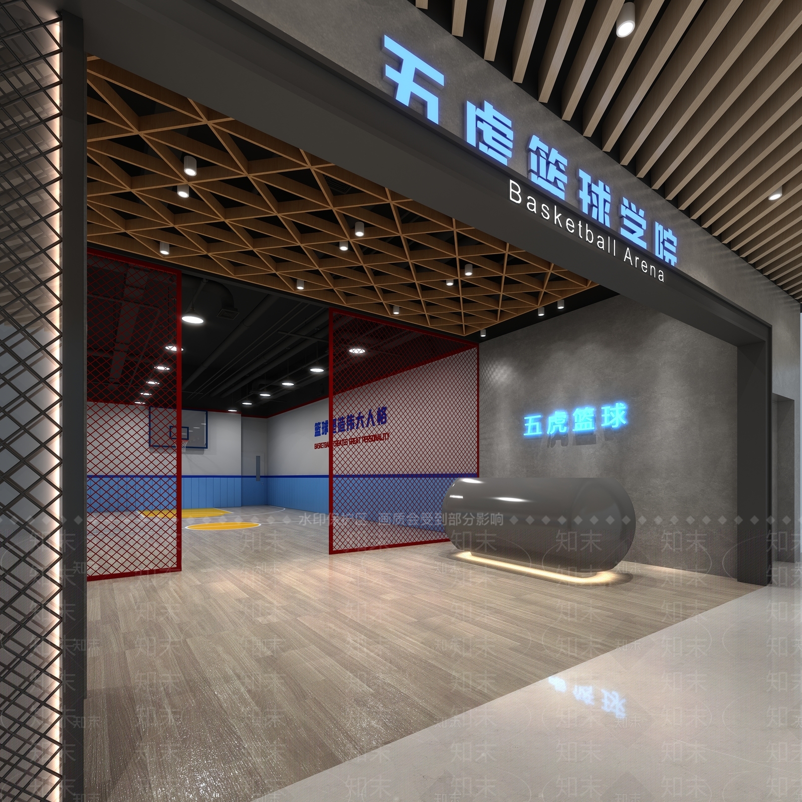 现代篮球馆3D模型下载【ID:388866871】