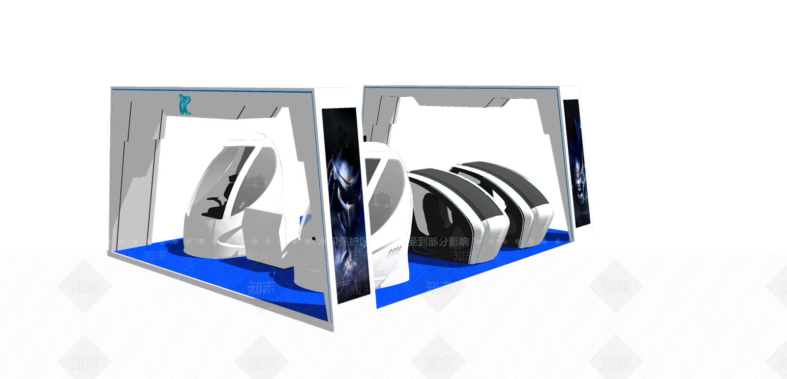 现代VR游戏体验机SU模型下载【ID:988882466】