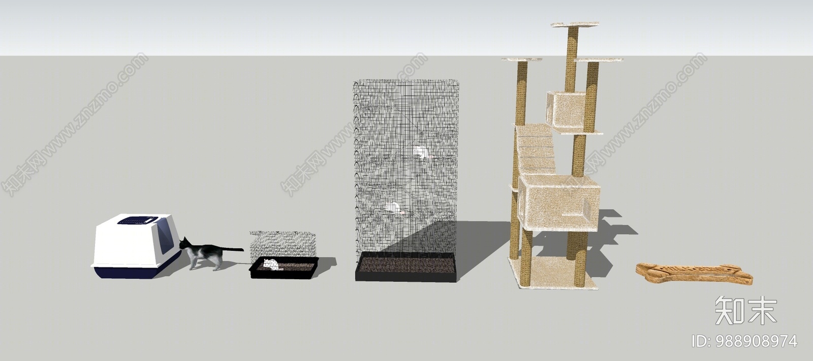 现代猫爬架SU模型下载【ID:988908974】