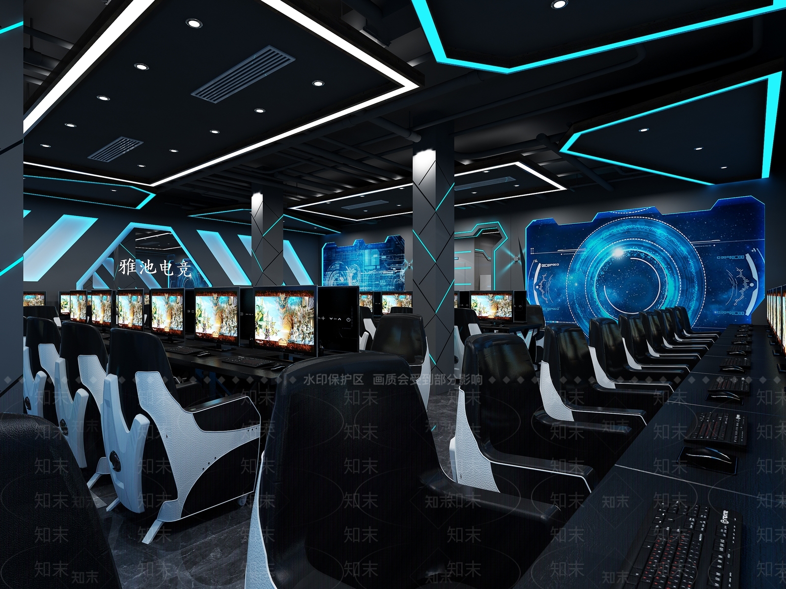 现代网吧3D模型下载【ID:788912020】