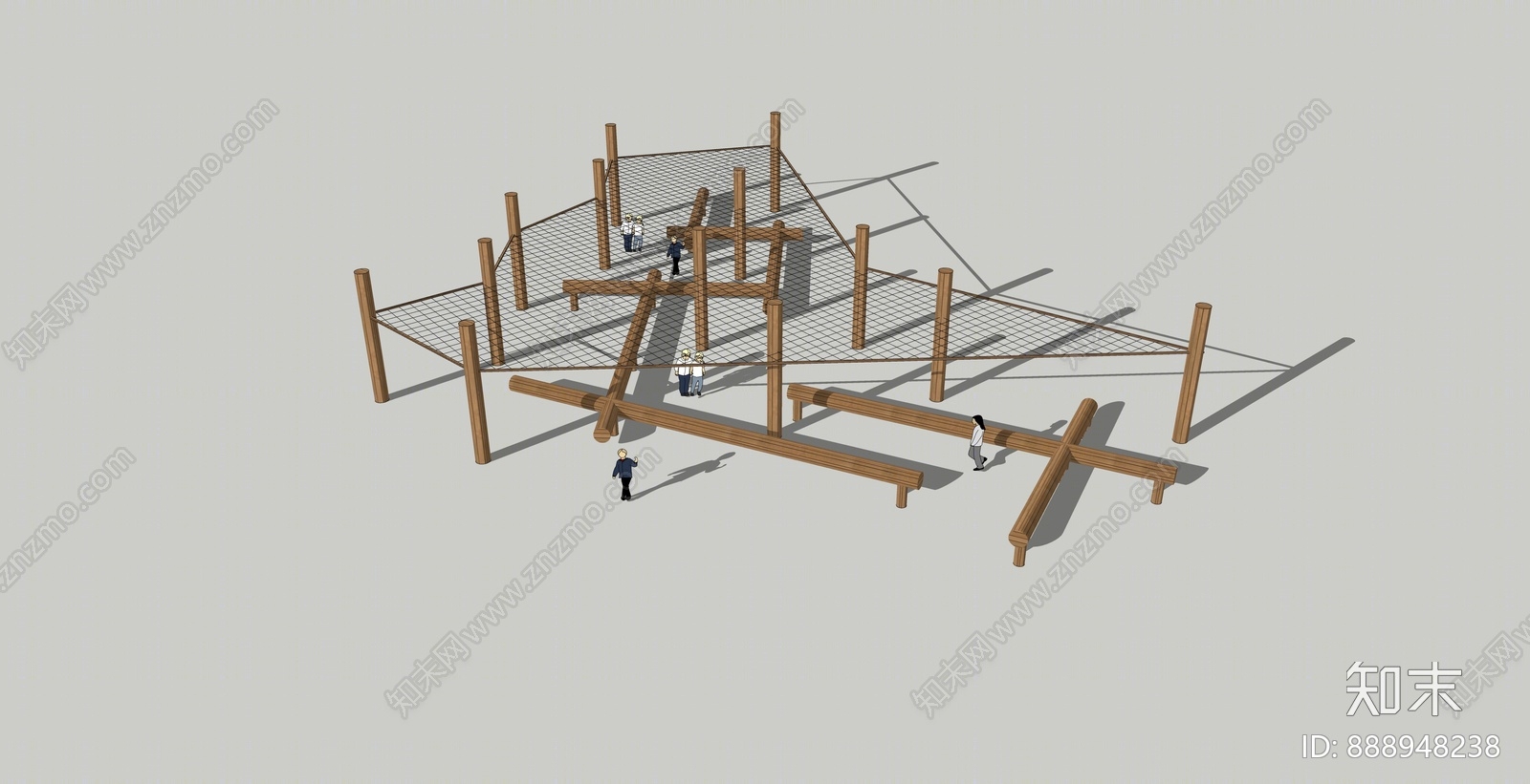 现代游乐设施SU模型下载【ID:888948238】