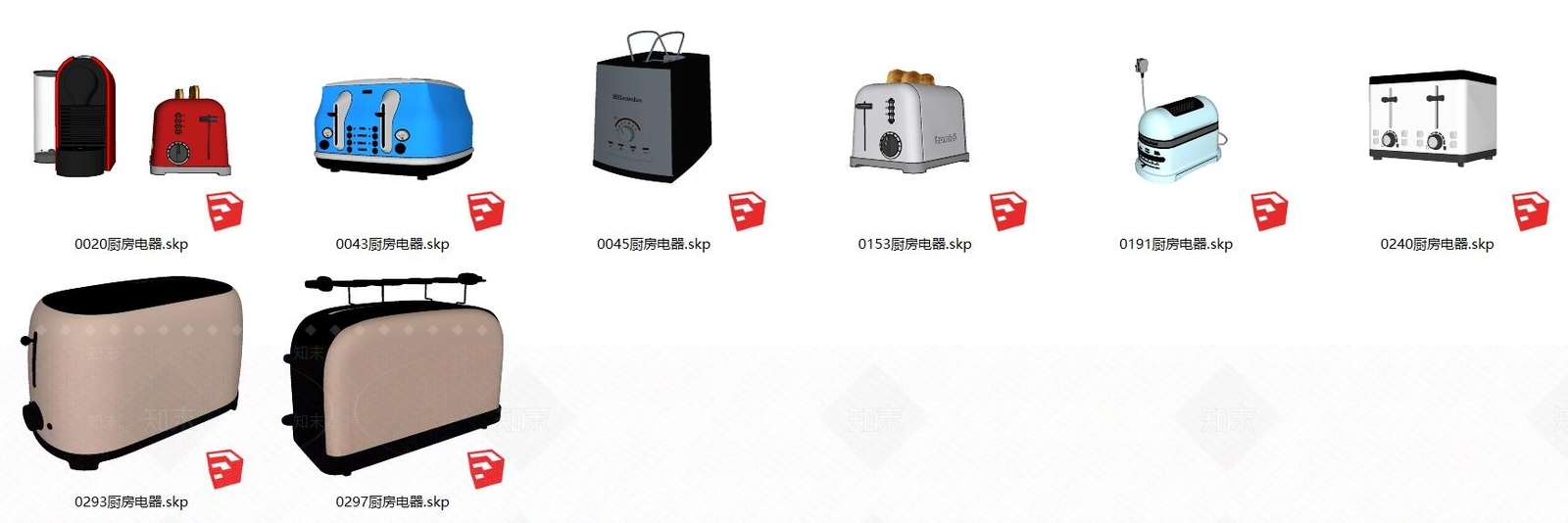现代面包机SU模型下载【ID:788958266】