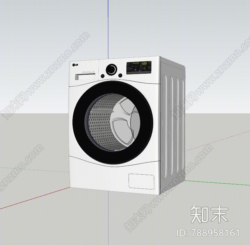 现代洗衣机SU模型下载【ID:788958161】