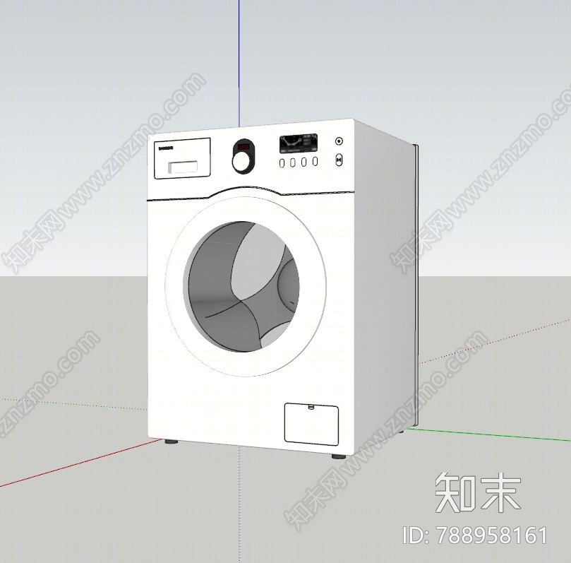 现代洗衣机SU模型下载【ID:788958161】