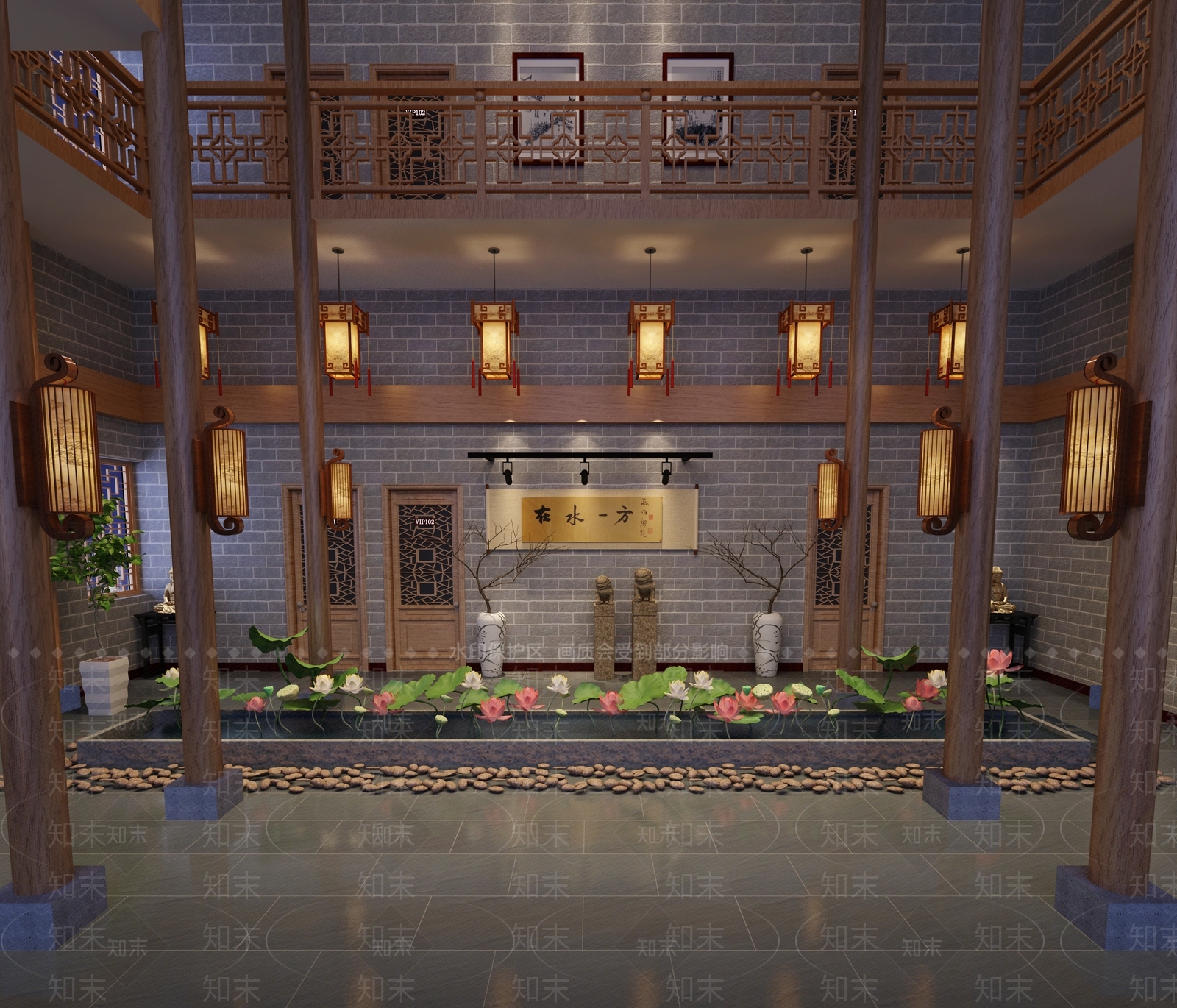 中式足浴会所3D模型下载【ID:788962119】