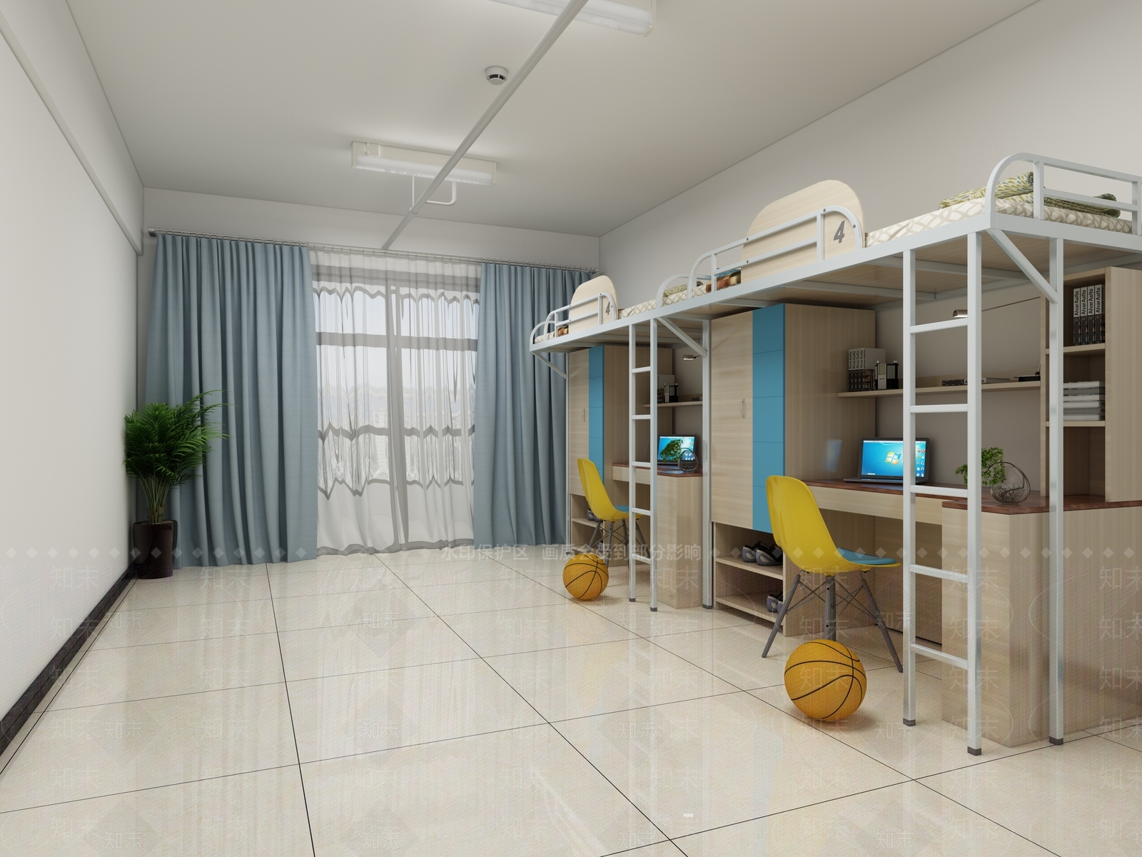 现代宿舍3D模型下载【ID:288972676】
