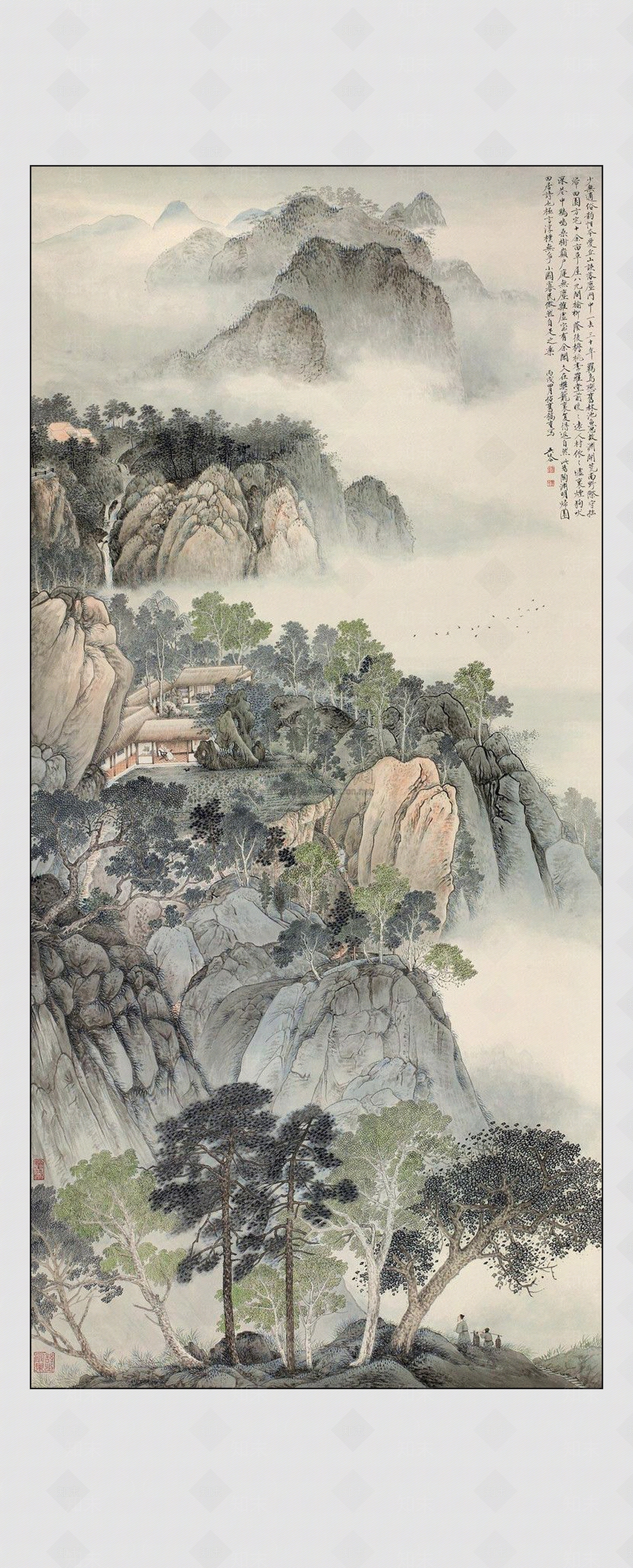 新中式装饰画贴图下载