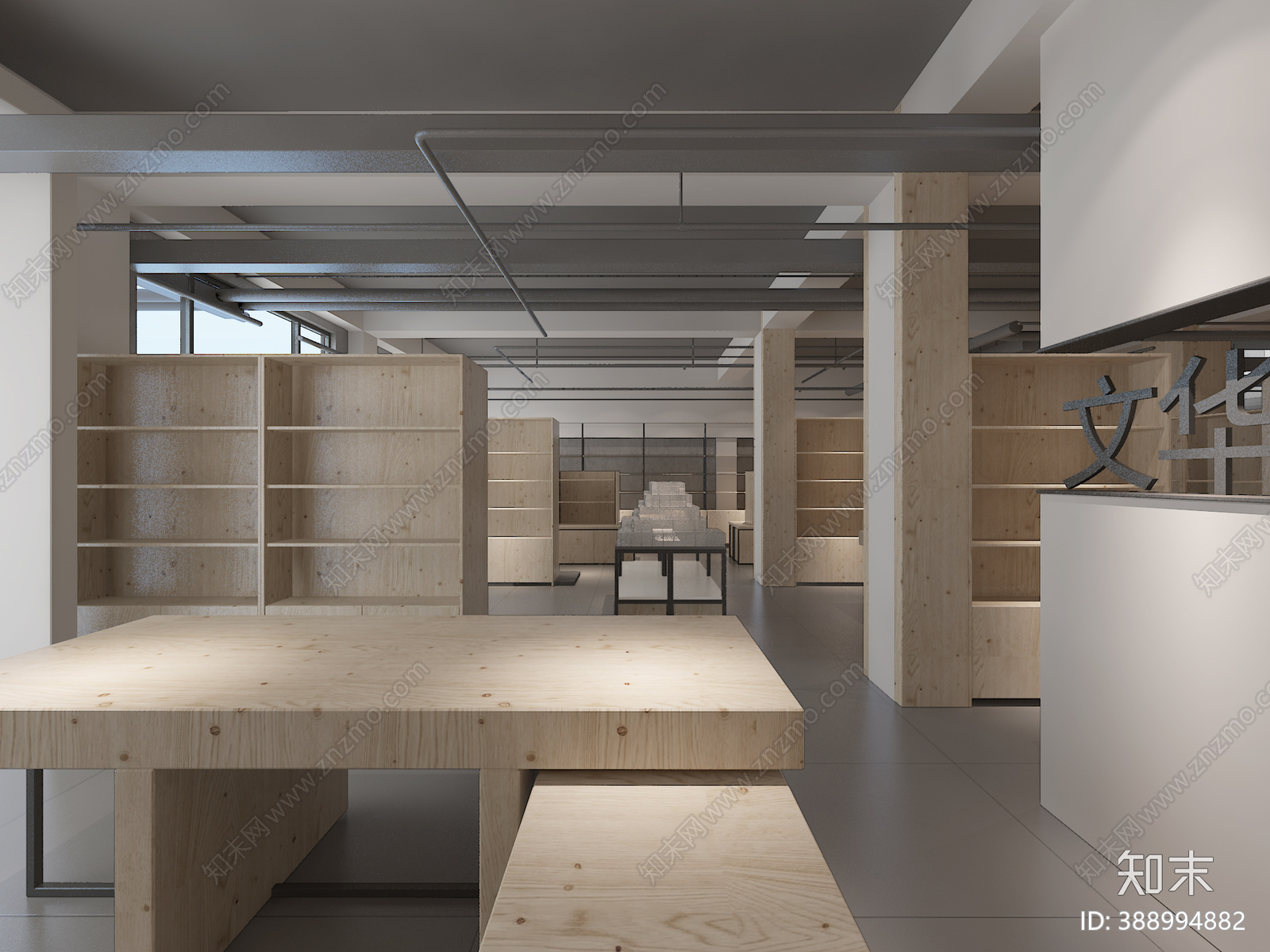 书店cad施工图下载【ID:388994882】