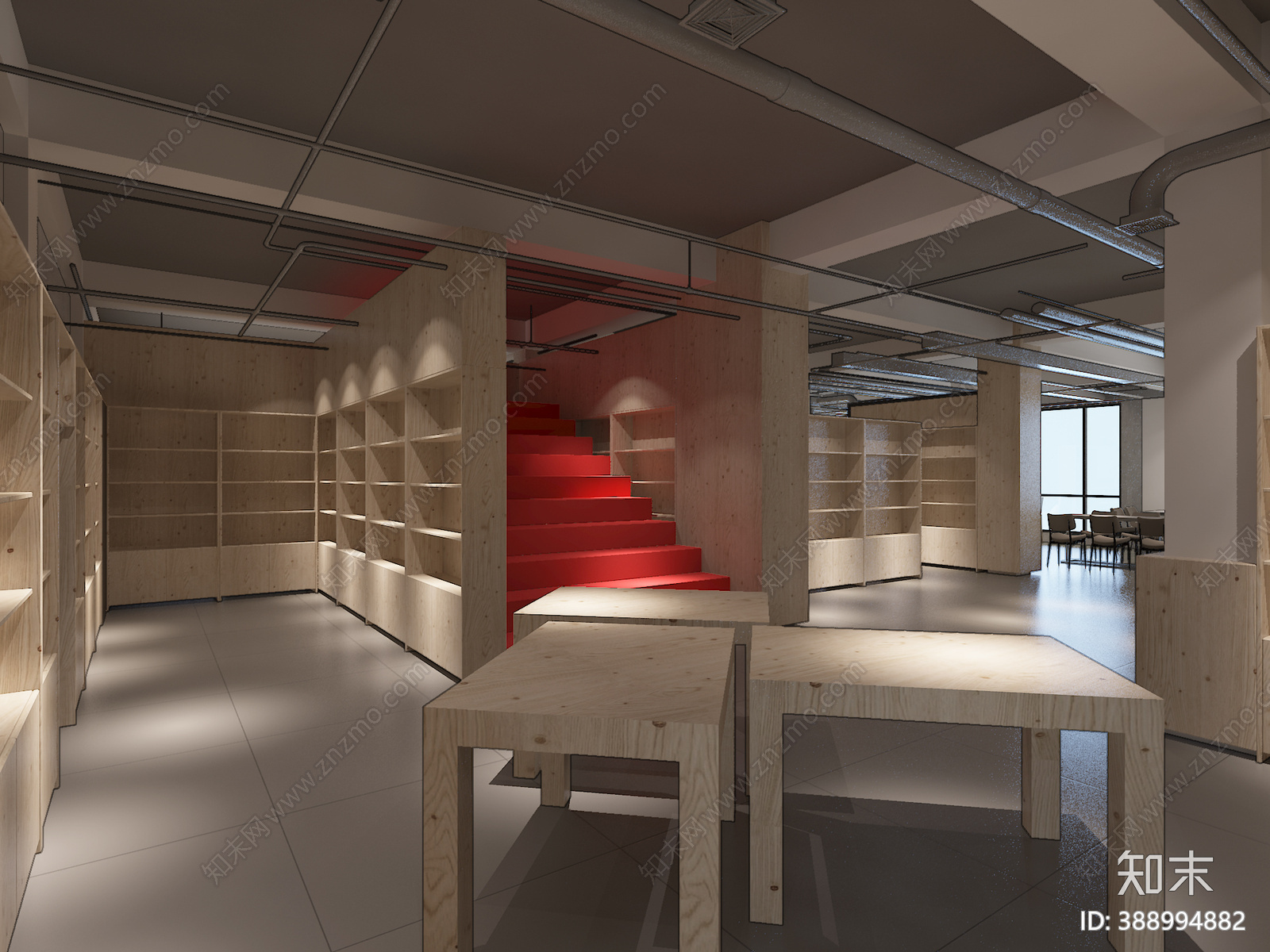 书店cad施工图下载【ID:388994882】