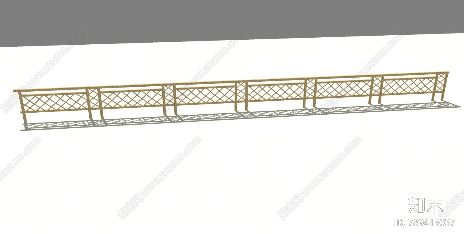 日式栅栏SU模型下载【ID:789415037】