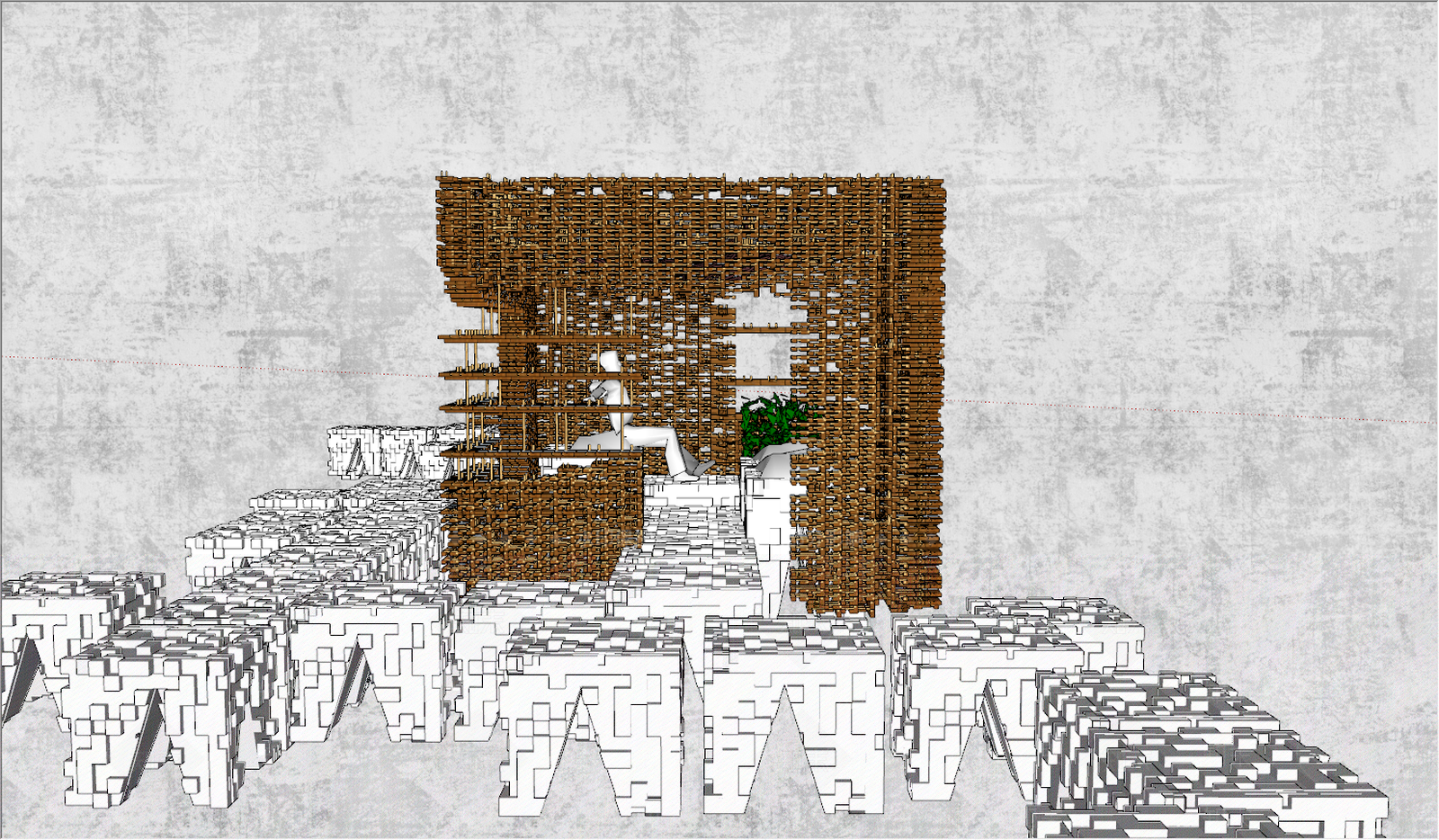现代艺术装置SU模型下载【ID:589017480】