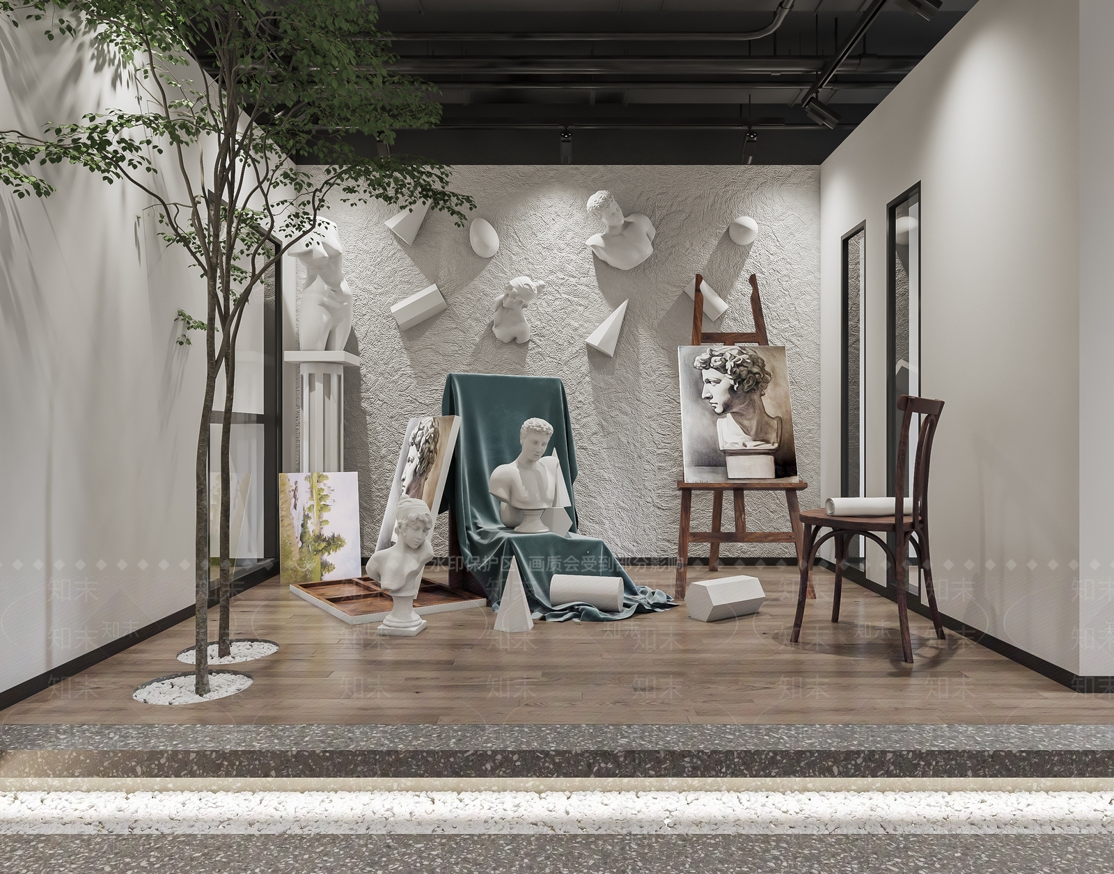 现代工作室3D模型下载【ID:1221977711】