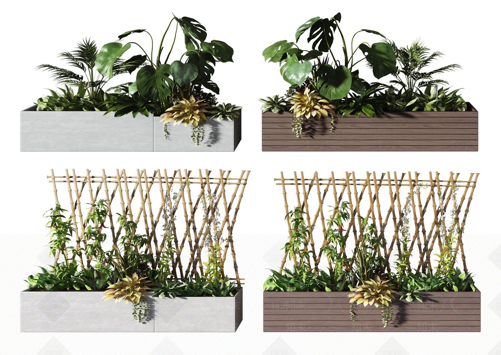 现代花坛3D模型下载【ID:389041585】