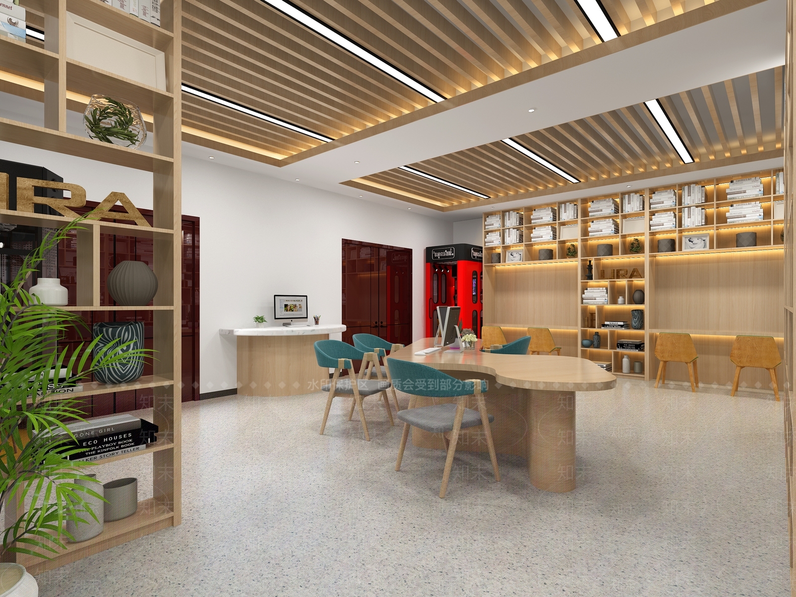 现代图书馆3D模型下载【ID:889050256】