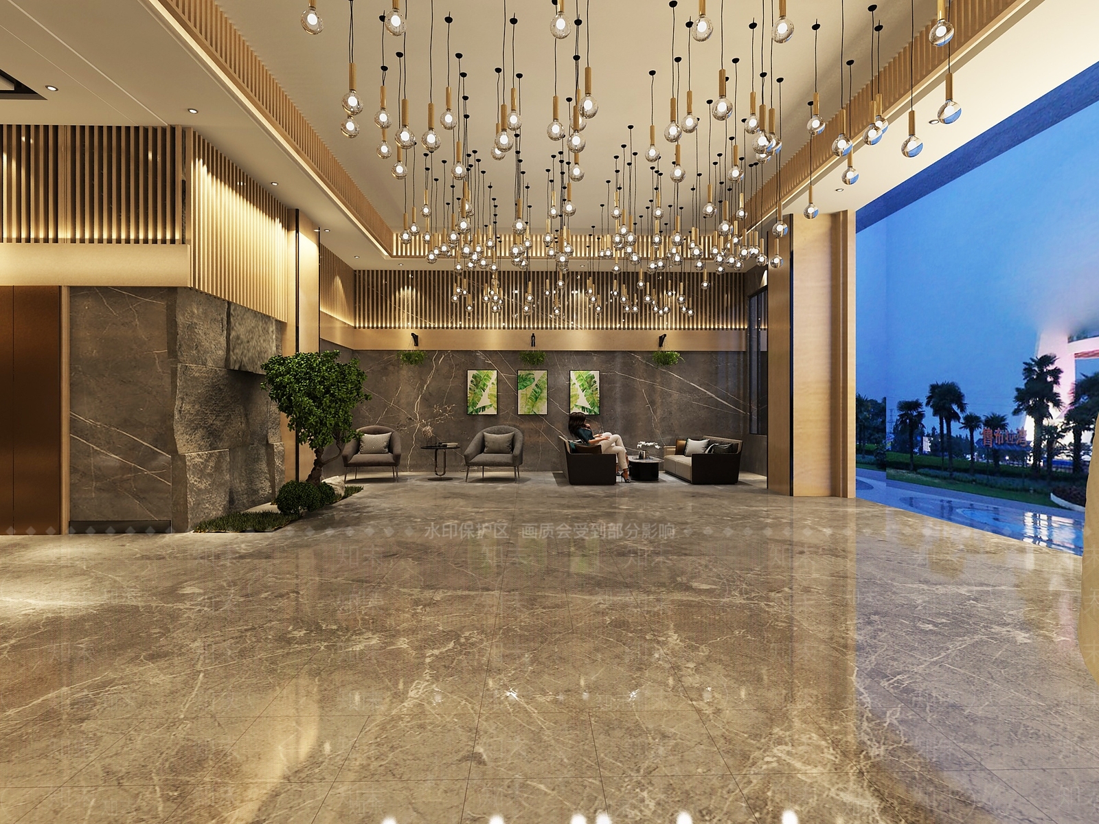 现代足浴会所3D模型下载【ID:789063129】