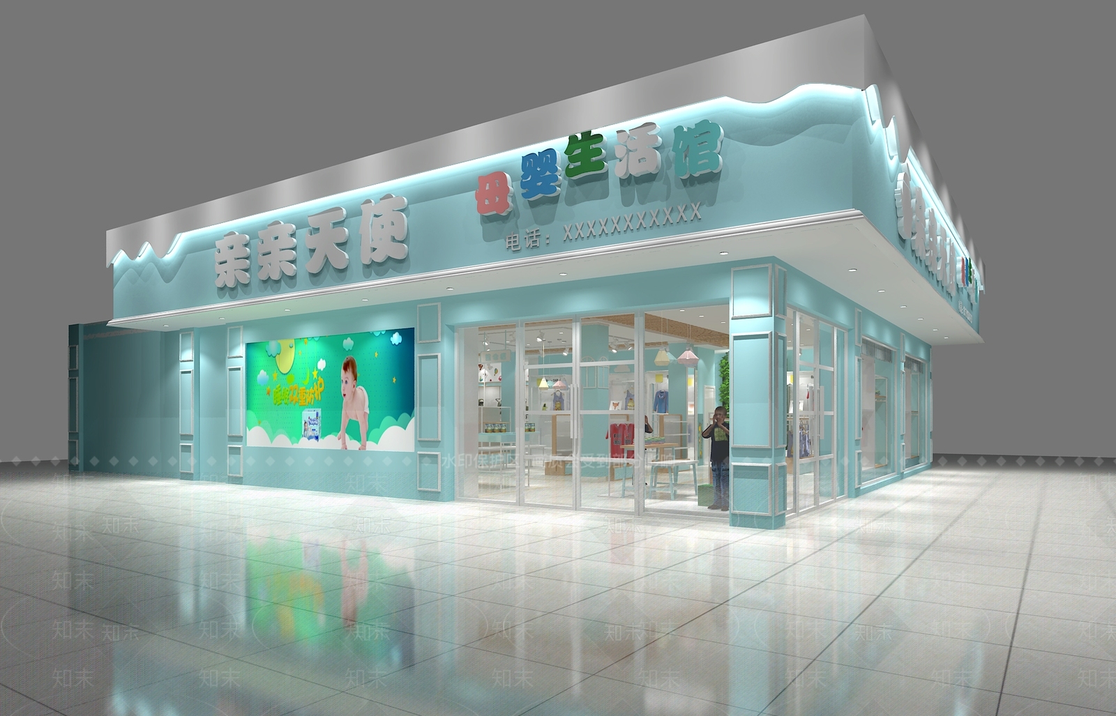 现代母婴店3D模型下载【ID:389069470】