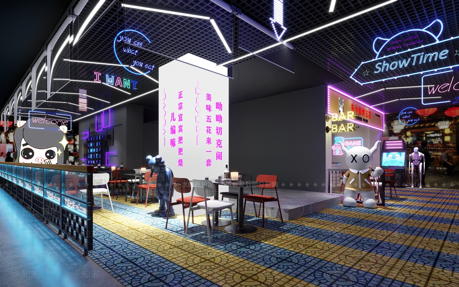 工业风烤肉店3D模型下载【ID:289091609】