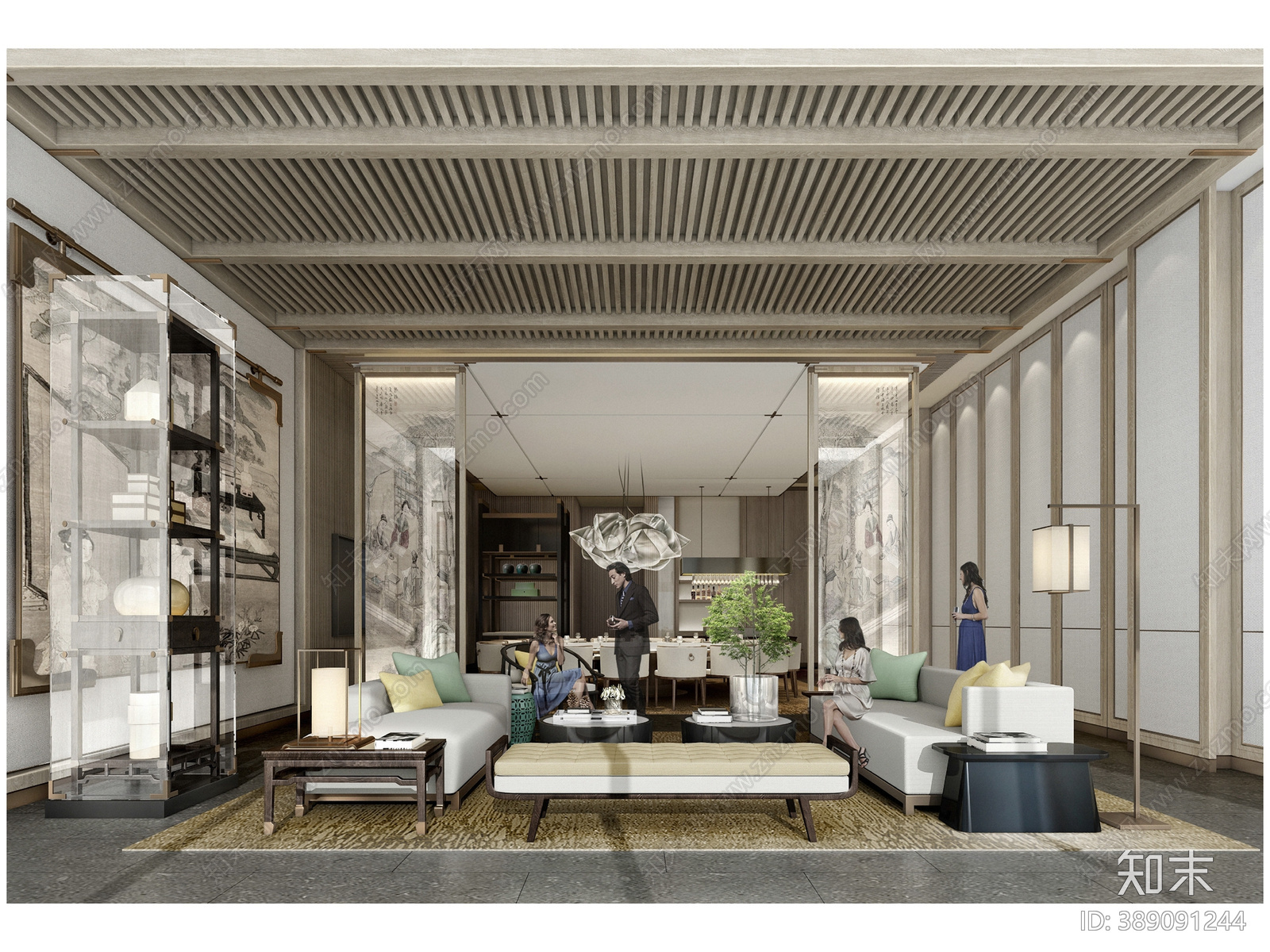 酒店cad施工图下载【ID:389091244】