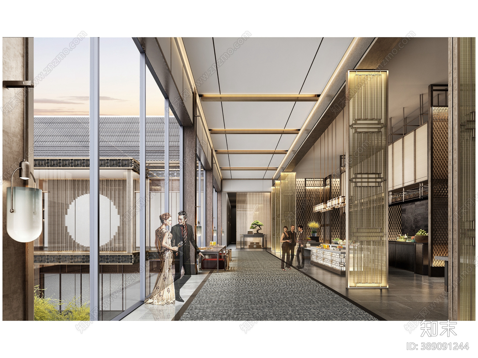 酒店cad施工图下载【ID:389091244】