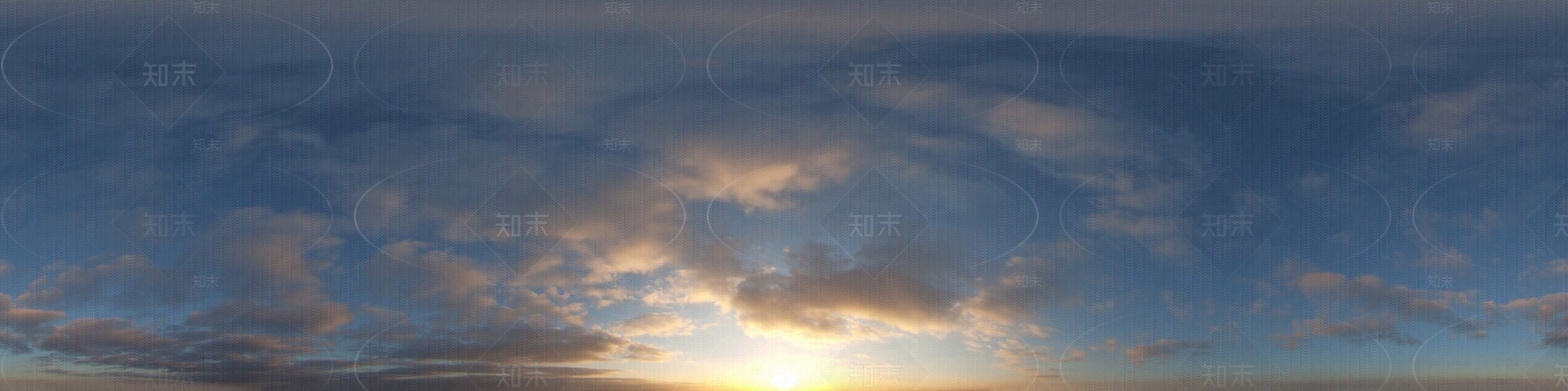 HDRI高清无缝天空贴图下载【ID:689104420】